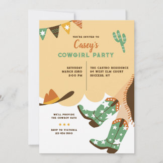 Southwestern Girl Birthday Party Einladung