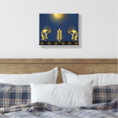 Southwestern Gold Kokopelli Wall Leinwanddruck (Insitu (Schlafzimmer))