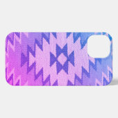 Southwestern iPhone Case - Bright Blue & Lila Hülle (Rückseite (Horizontal))