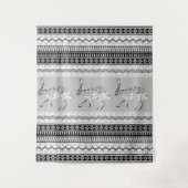 Southwestern Jackkanbit Schwarz-weiß Gray Geometri Wandteppich (Vorderseite)