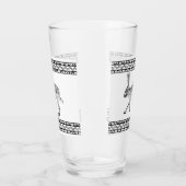 Southwestern Jackrabbit Black and White Geometric Glas (Links)