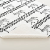 Southwestern Jackrabbit Black and White Geometric Sherpadecke (3/4)