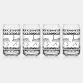 Southwestern Jackrabbit Black & White Geometric Dosenglas (Vorderseite)