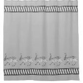 Southwestern Jackrabbit Lightning Bolts Gray Duschvorhang (Vorderseite)