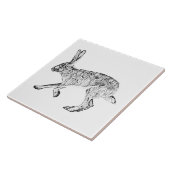 Southwestern Jackrabbit Pen und Ink Art Fliese (Seite)