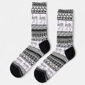 Southwestern Jackrabbit und geometrisch gestreift Socken (Linkes Detail)