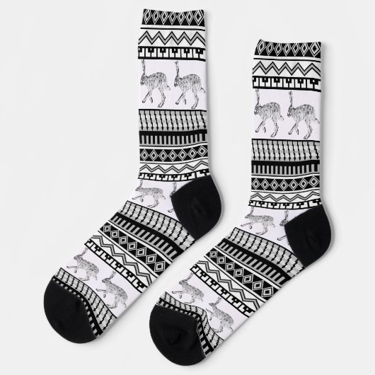 Southwestern Jackrabbit und geometrisch gestreift Socken (Linkes Detail)