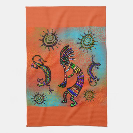 SOUTHWESTERN KOKOPELLI ART GESCHIRRTUCH (Vertikal)