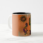 SOUTHWESTERN KOKOPELLI ART ZWEIFARBIGE TASSE (Vorderseite Links)