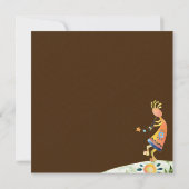 Southwestern Kokopelli Brown Tribal Wedding Einladung (Rückseite)