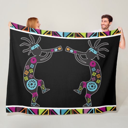 Southwestern Kokopelli Fleece Blanket (Beispiel)