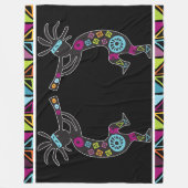 Southwestern Kokopelli Fleece Blanket (Vorderseite)