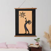 Southwestern Kokopelli Hanging Tapestry Wandteppich Mit Holzrahmen (Schlafzimmer)