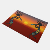 Southwestern Kokopelli Sunset Doormat Fußmatte (Schrägansicht)