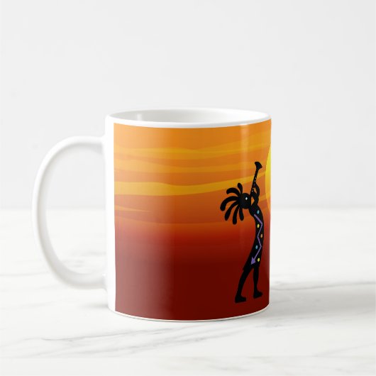 Southwestern Kokopelli Sunset Kaffeetasse (Links)