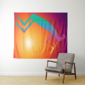 Southwestern Kokopelli Wandteppich (Beispiel (Horizontal))