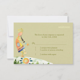 Southwestern Kokopelli Wedding Response RSVP Karte