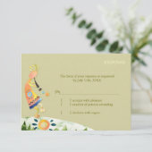 Southwestern Kokopelli Wedding Response RSVP Karte (Stehend Vorderseite)