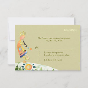 Southwestern Kokopelli Wedding Response RSVP Karte
