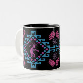 Southwestern Kokopelli Zwei-Tone-Tasse Zweifarbige Tasse (Vorderseite Links)