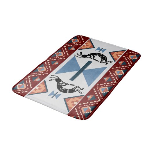 Southwestern Kokopellis Bath Mat Badematte (Schrägansicht)