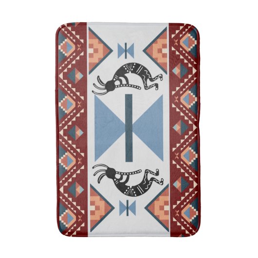 Southwestern Kokopellis Bath Mat Badematte (Vorderseite Vertikal)