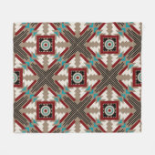 Southwestern Large Print Earth Tones Fleecedecke (Vorderseite (Horizontal))