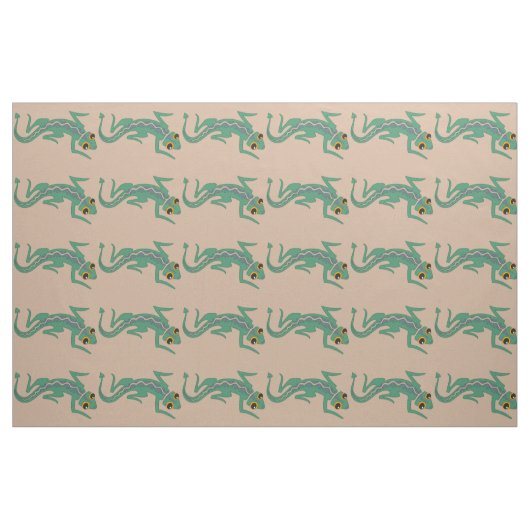 Southwestern Lizard mit blassem Lila Streifen Stoff (Fat Quarter (45,7 x 55,9 cm))