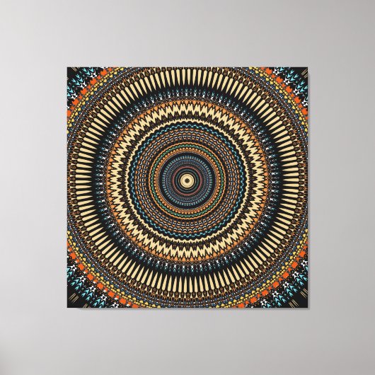 Southwestern Mandala Design Leinwanddruck (Vorderseite)