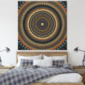 Southwestern Mandala Design Leinwanddruck (Insitu (Schlafzimmer))