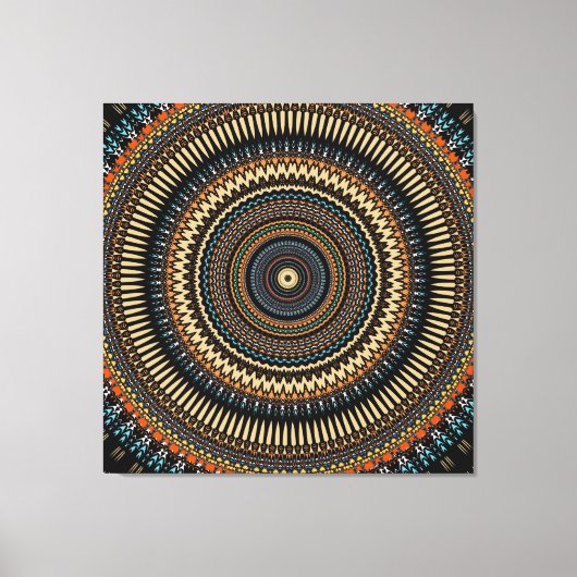 Southwestern Mandala Design Leinwanddruck (Vorderseite)