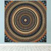 Southwestern Mandala Design Leinwanddruck (Insitu (Holzboden))