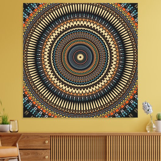Southwestern Mandala Design Leinwanddruck (Insitu (Wohnzimmer))