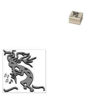 Southwestern Musicial Merrymaker Kokopelli Artwork Gummistempel