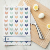 Southwestern Native American Arrow Monogram Geschirrtuch (Viertel Falte)