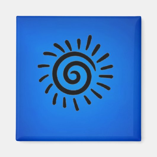 Southwestern Native American Sun Symbol Magnet (Vorne)