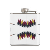 Southwestern Native Art Pattern Flachmann (Rückseite)