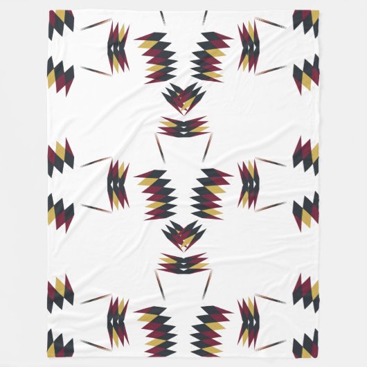 Southwestern Native Art Pattern Fleecedecke (Vorderseite)