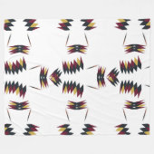 Southwestern Native Art Pattern Fleecedecke (Vorderseite (Horizontal))