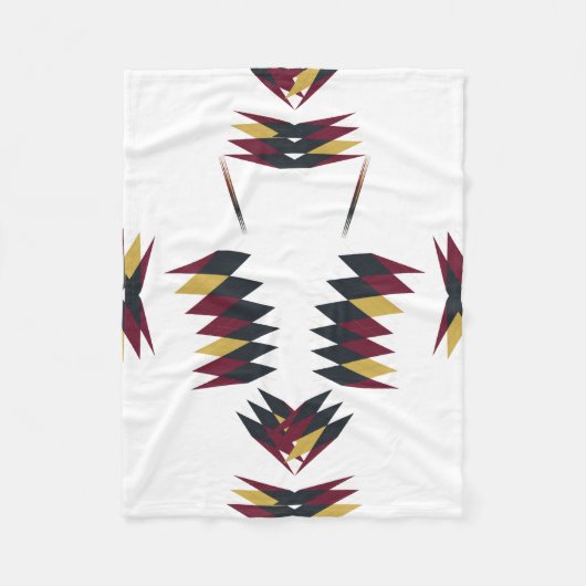 Southwestern Native Art Pattern Fleecedecke (Vorderseite)