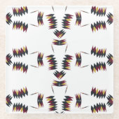 Southwestern Native Art Pattern Glasuntersetzer (Vorderseite)