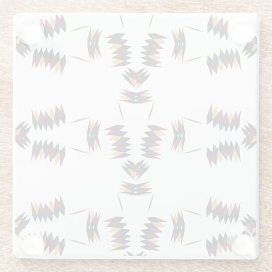 Southwestern Native Art Pattern Glasuntersetzer (Rückseite)