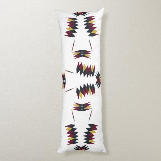 Southwestern Native Art Pattern Seitenschläferkissen (Rückseite (Vertikal))