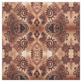 Southwestern Native Pictograph Brown Muster Stoff