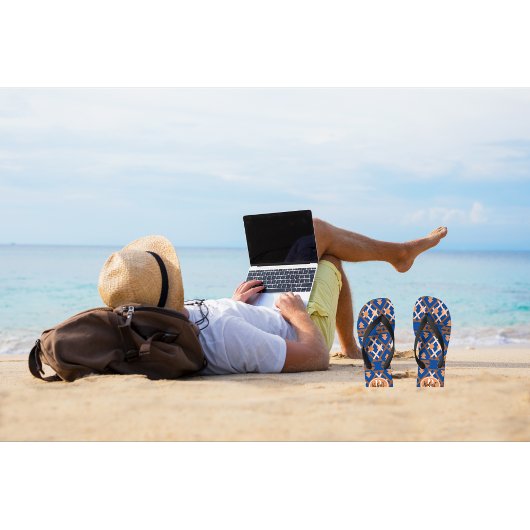 Southwestern Oasis Aztec Geometric Badesandalen