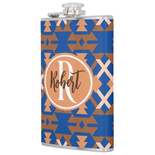 Southwestern Oasis Aztec Geometric Flachmann (Links)