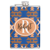 Southwestern Oasis Aztec Geometric Flachmann (Vorderseite)