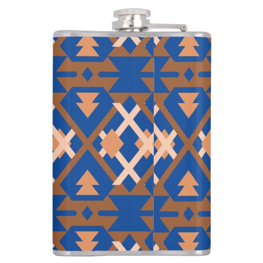 Southwestern Oasis Aztec Geometric Flachmann (Rückseite)