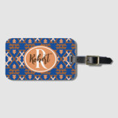 Southwestern Oasis Aztec Geometric Gepäckanhänger (Vorderseite (Horizontal))