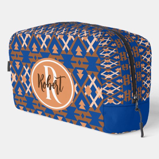 Southwestern Oasis Aztec Geometric Waschbeutel (Rechte Ecke)